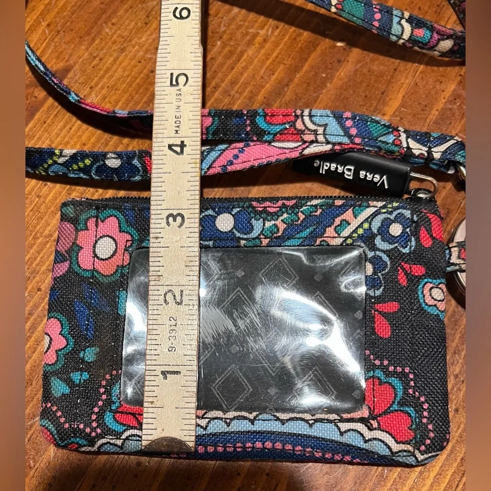 Vera Bradley Haymarket Paisley Zip ID Case & Matching Lanyard Set Colorful